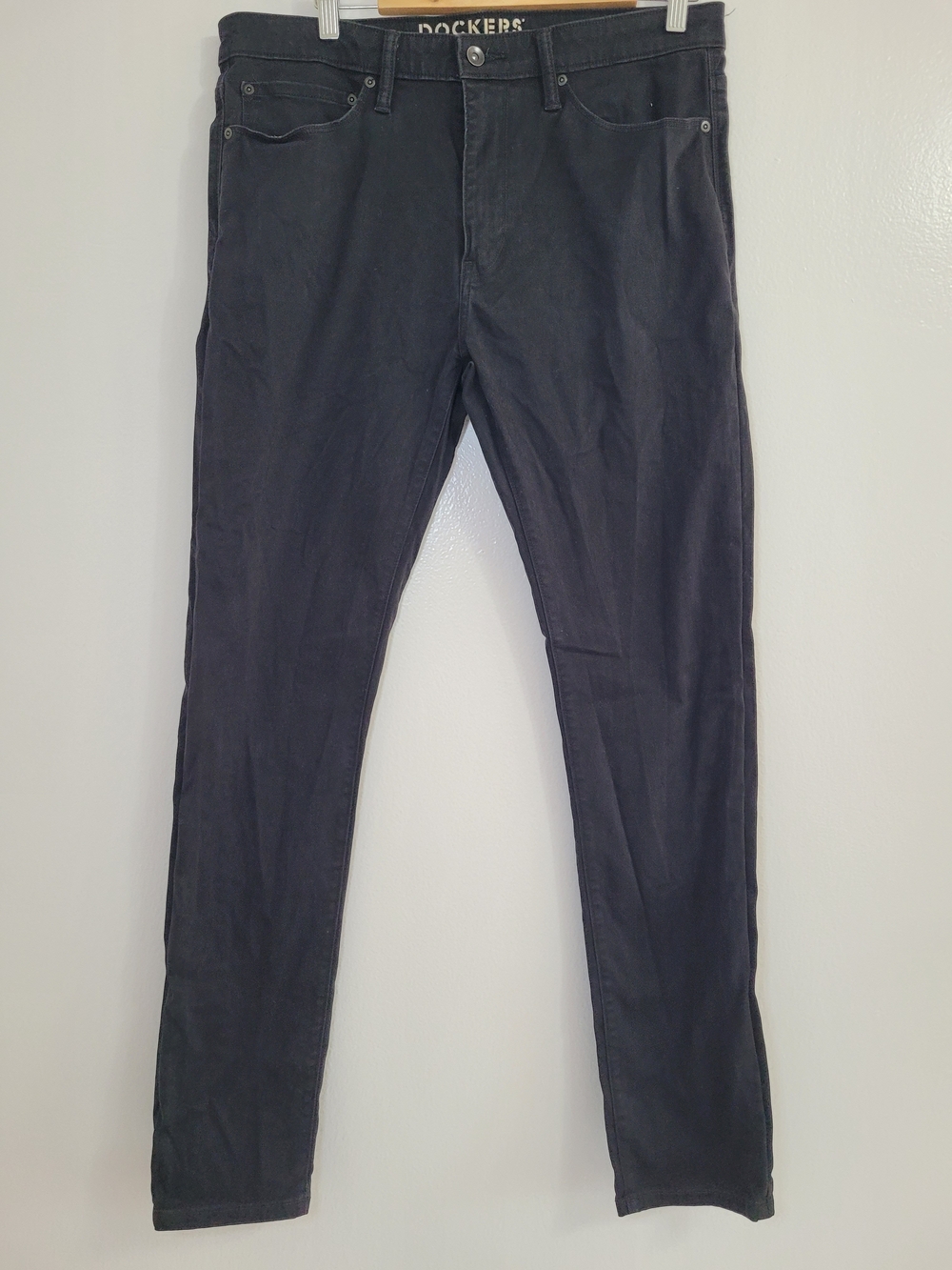 Dockers Black Alpha Khaki Jeans Slim Fit Size W 34 L 34